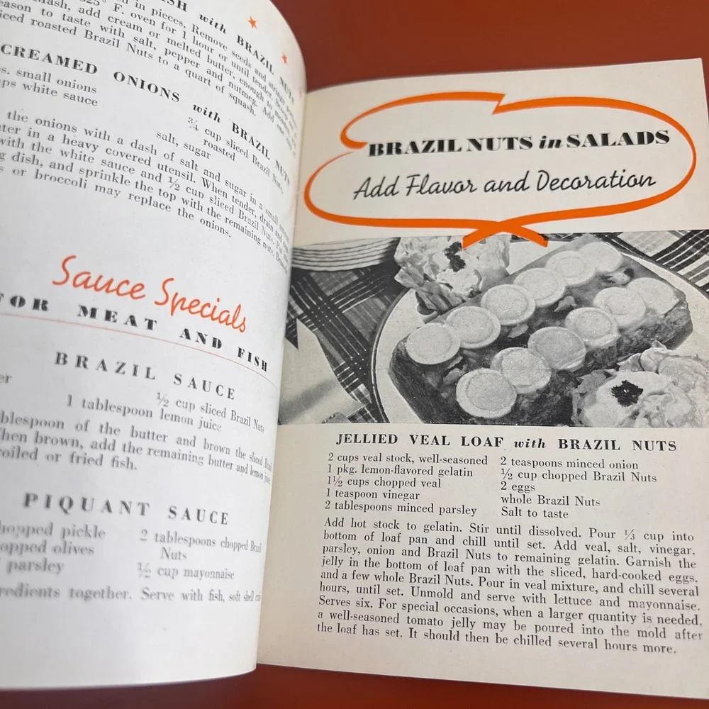 Vintage A Parade of Brazil Nut Recipes Booklet Mid Century‎ Cookbook Ephemera